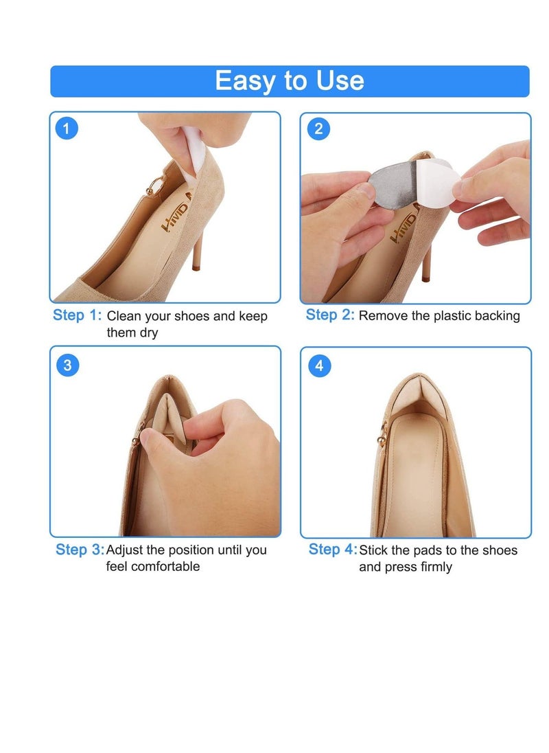 Excefore - 4 Pairs Heel Cushion Pad Shoe Grips Liner Insert for Shoes Too Big, Inserts Liners Loose Shoes, Preventing Slipping, Rubbing, Non-Slip - Image 1