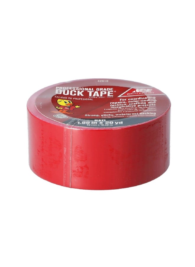 ACE Professional Grade Waterproof Duck Tape Red 4.8 cm X 18.28 m 50-42919 - Image 1