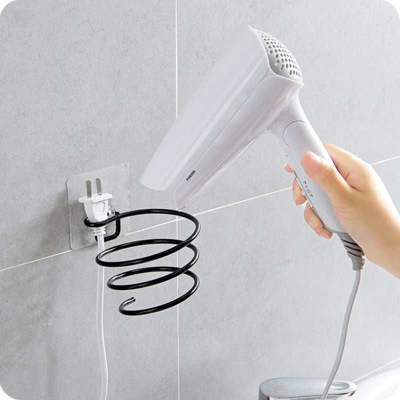 Hair Dryer Holder Wall Mounted Hair Dryer Hanging Rack Hair Dryer Organizer Hair Styling Storage Organizer for Bathroom Barbershop Washroom - Image 2