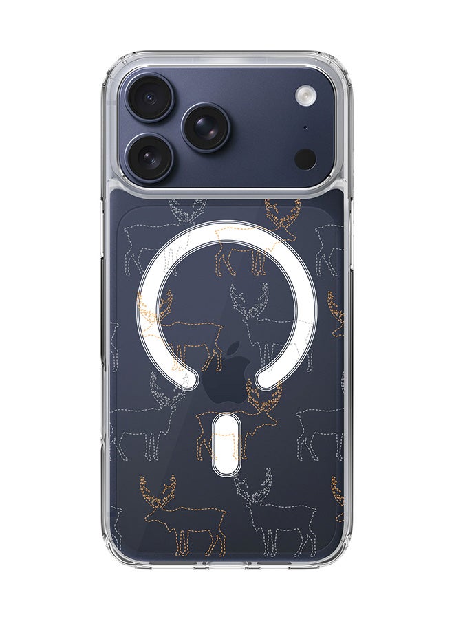 حافظة ماغسيف شفافة كلاسيكية لجهاز آيفون 17 برو ماكس، حافظة هجين ناعمة حواف مرنة مضادة للسقوط TPU PC جل رقيقة شفافة [مصممة لجهاز آيفون 17 برو ماكس] - مووس أرجواني