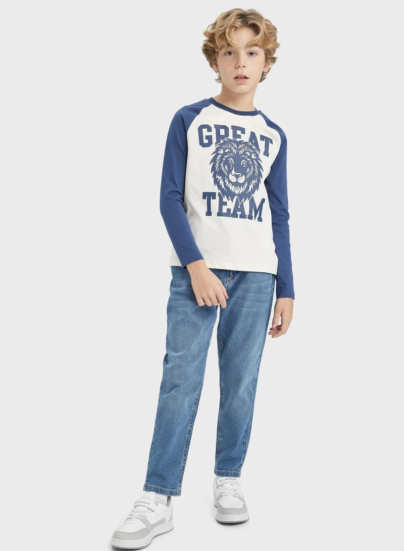 DeFacto  Boy Regular Fit Long Sleeve T-Shirt for Men | Best Price UAE