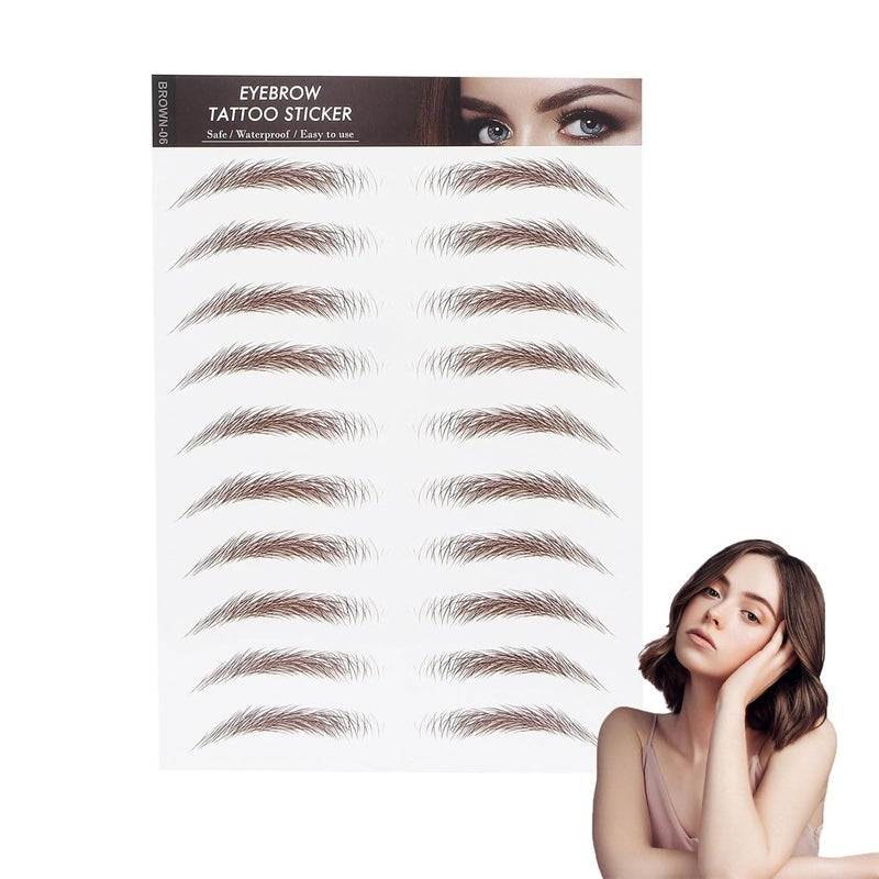Eyebrows Waterproof Eyebrow Stickers Eyebrow Sticker Eyebrow Tattoos Stickers Temporary Eyebrow Tattoos Eyebrow Transfer Sticker for Women BROWN06