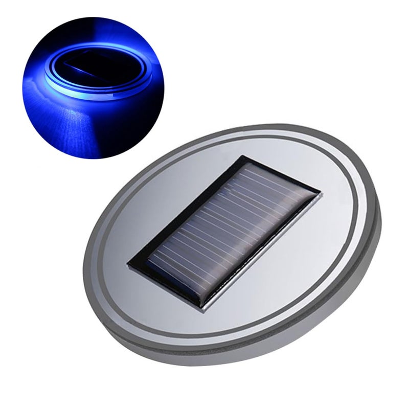 Solar Powered LED Car Cup Mat 6 5X6 5X0 8CM Vibration Sensor Eco Friendly Coaster - Image 2