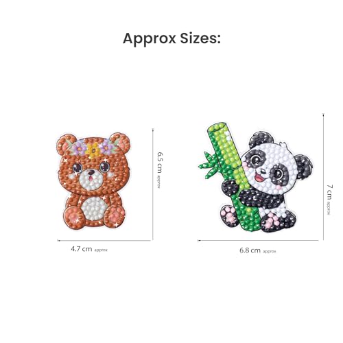 itsy-bitsy Itsy Bitsy DIY Diamond Painting Key Chain Kit Bear & Panda 8 X 7CM 2pc Box | Art & Craft, Creative, Fun & Activity Kit | Gift for Kids, Adult - Image 3