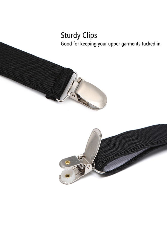 وهاواي 2PCS Shirt Stays for Men Sock Shirt Holders, Adjustable & Elastic Straps with Y-Style Design Keep Shirt Tucked and Slim Black Y Style - Image 5