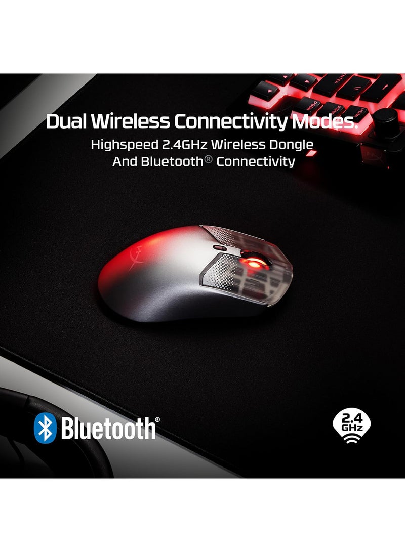 HyperX Pulsefire Haste 2 S – Wireless Gaming Mouse for PC – 64g, Magnesium Alloy Shell, Rechargeable li-ion Battery, 26K Sensor, Dual Wireless, Glass Skates, Navy-9B001AA - Image 5