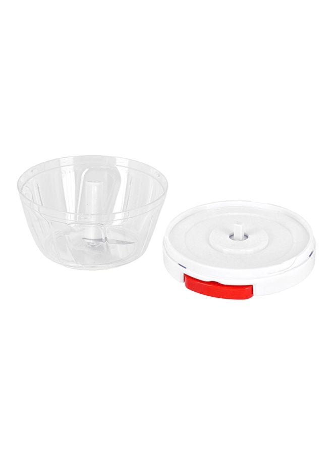 DELCASA Mini Pull Vegetable Chopper Clear/Red/White - Image 2