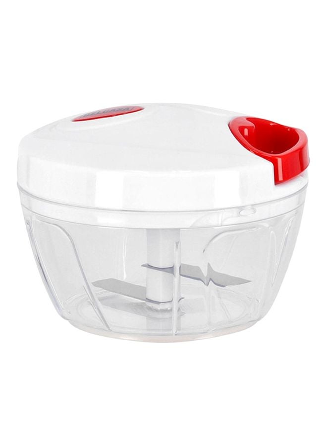 DELCASA Mini Pull Vegetable Chopper Clear/Red/White - Image 4