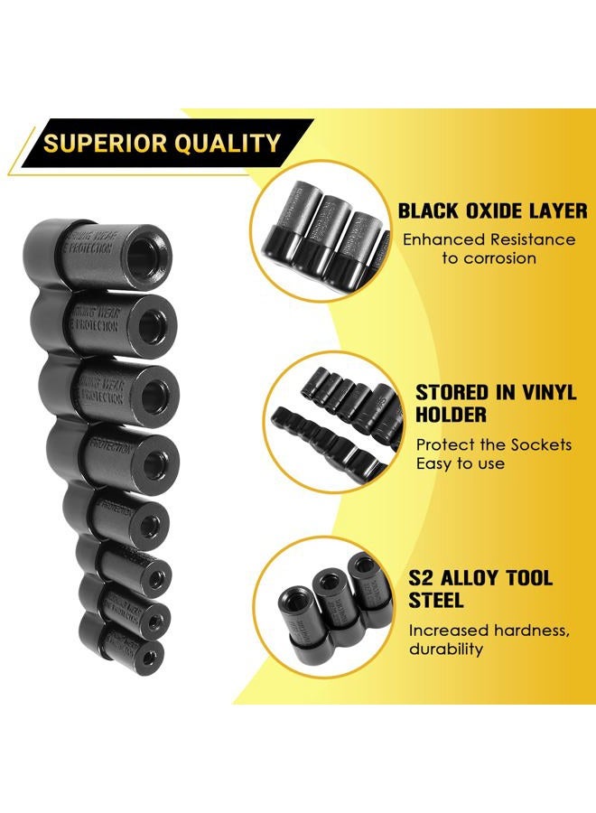 Camoo Replace for Lisle 70500 Tap Socket Wrench Set 8-piece | Tap Socket Adapter,1/4" & 3/8" Drive,Fits All MCTI Taps Thru 1/2” & 1/8" NPT Taps - Image 4