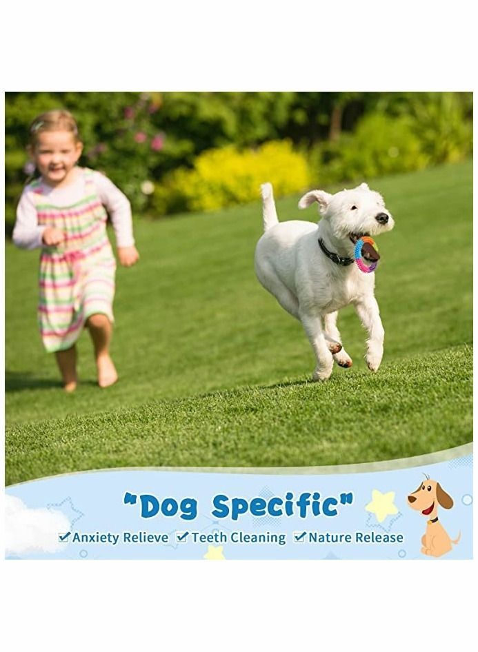 ألعاب مضغ للكلاب من أجل تسنين الجرو 6 عبوات غير قابلة للتدمير ألعاب للكلاب الأليفة ألعاب تفاعلية للكلاب الصغيرة والكلاب الصغيرة ، ألعاب دائرية ناعمة ملونة متينة لتسنين مضغ الملل - Image 4