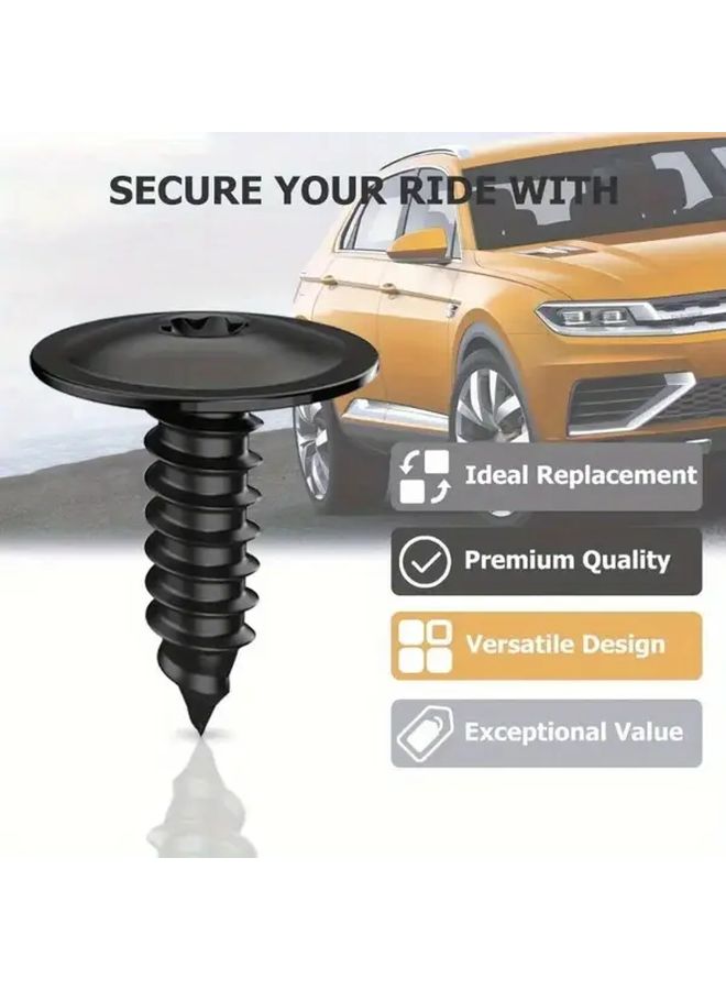 100 Pcs M5x16mm Self Tapping Screws Black Oxide Flat Head for Car Door Panel - Image 4