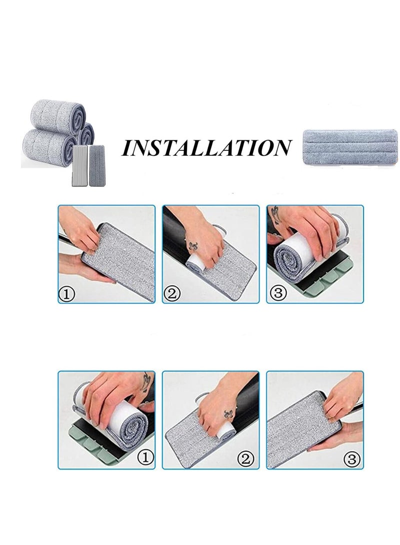 MIXDE 4Pack Cloth Head Replacement Compatible for Deerma Water Spray Mop Sweeper Microfiber - Image 4