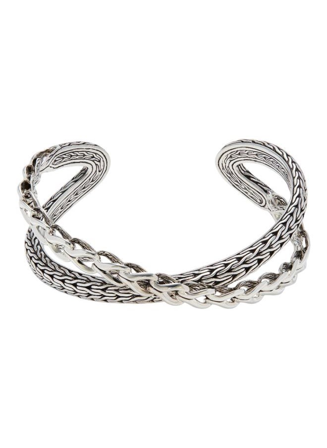 John Hardy - Sterling Silver Braided Cuff Bracelet for Women One Size - Image 1