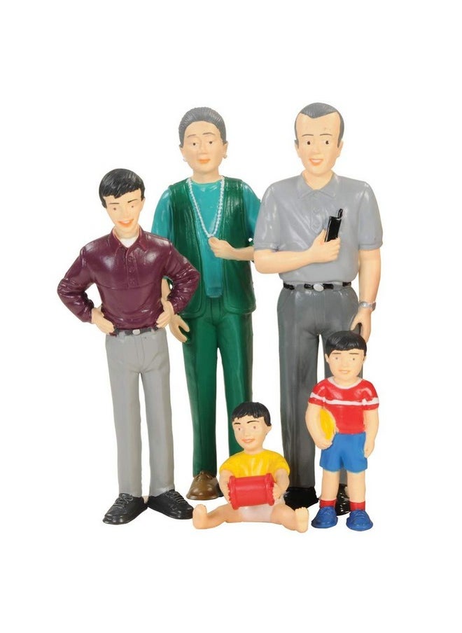 Constructive Playthings Constructive Playthings Pretend Play Family - Asian Family - Grandpa to Baby 5 inches  - Image 3