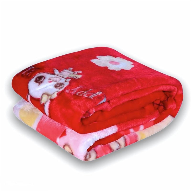Homescape Newborn Babys All Season Ultra Soft Double Layer Blanket90x110cm_Red