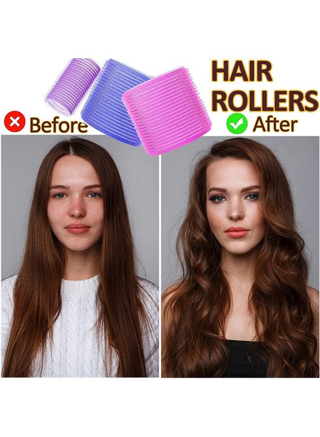 BESSEEK Jumbo Hair Rollers Sets,18 Pcs Self Grip Salon Hair Dressing Curlers, Jumbo Large Rollers for Long Short Hair, DIY Curly Hairstyle for Women, Colors May Vary (6XLarge+6XMedium+6XSmall) - Image 5