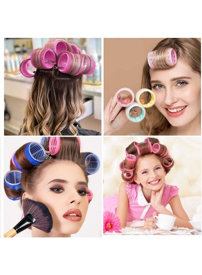BESSEEK Jumbo Hair Rollers Sets,18 Pcs Self Grip Salon Hair Dressing Curlers, Jumbo Large Rollers for Long Short Hair, DIY Curly Hairstyle for Women, Colors May Vary (6XLarge+6XMedium+6XSmall) - Image 2