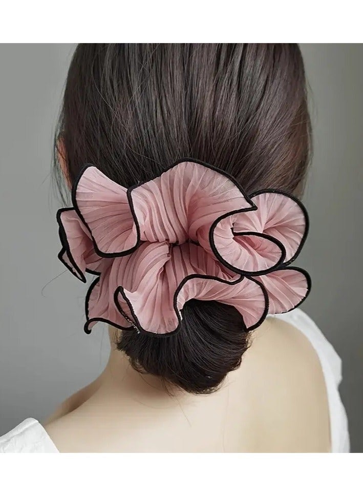 4 قطع من ربطات الشعر القماشية الأنيقة بألوان بسيطة للنساء، هذه الربطات مثالية للاستخدام اليومي ومناسبة لجميع الأعمار - Image 2