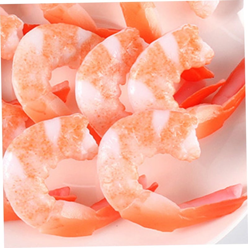 Realistic Artificial Peeled Shrimp Model 8pcs Set for Photography Display Decor - Image 5