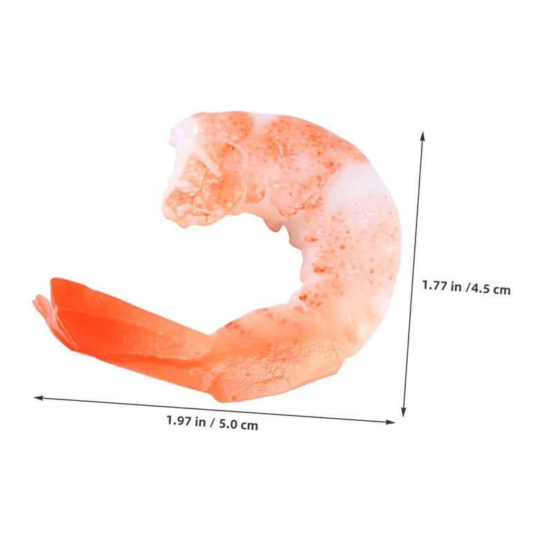 Realistic Artificial Peeled Shrimp Model 8pcs Set for Photography Display Decor - Image 3