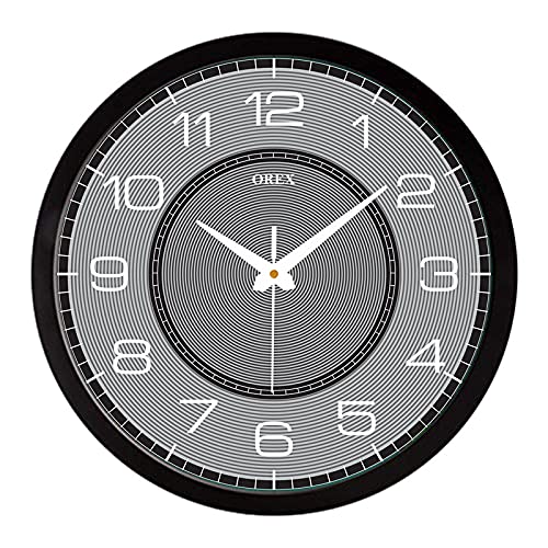 OREX Stylish Wall Clock for Home/Living Room/Bedroom/Kitchen/Office/Kids Room/Shop (Gray) - Image 1