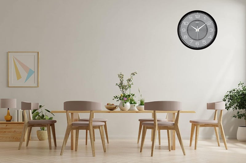 OREX Stylish Wall Clock for Home/Living Room/Bedroom/Kitchen/Office/Kids Room/Shop (Gray) - Image 4
