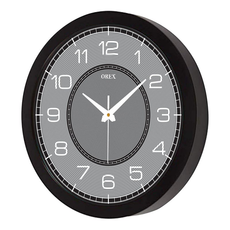 OREX Stylish Wall Clock for Home/Living Room/Bedroom/Kitchen/Office/Kids Room/Shop (Gray) - Image 2