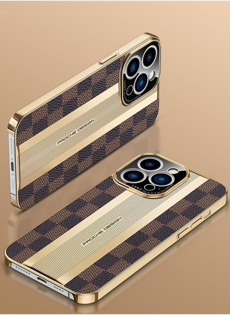 Color Fans - High-end Leather Case for iPhone 14 Pro 6.1 inch All-inclusive Lens Protection Cover - Image 1
