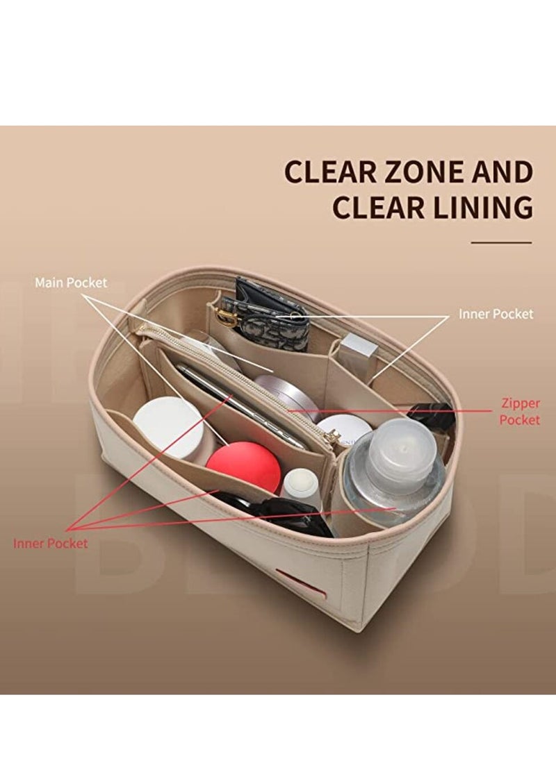 LYNLYN - Felt Purse Bag Organizer Insert with zipper For Speedy Neverfull Tote and More - Image 1