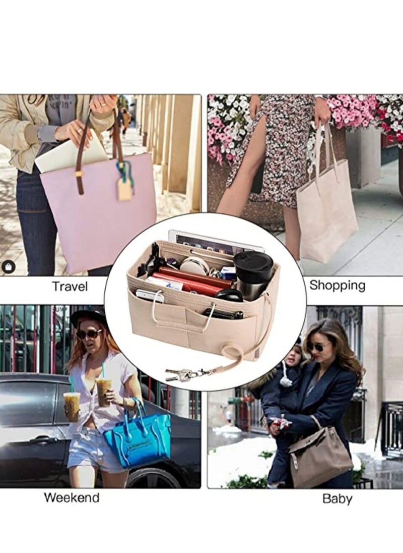 LYNLYN - Felt Purse Bag Organizer Insert with zipper For Speedy Neverfull Tote and More - Image 1