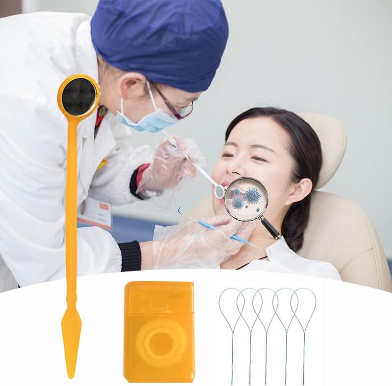 Ceonam Braces Cleaning Kit for Teeth, Portable Orthodontic Toothbrush Kit Oral Care Dental Travel Kit - Interdental Brush Dental Wax Dental Floss Toothbrush Box (Orange) - Image 5
