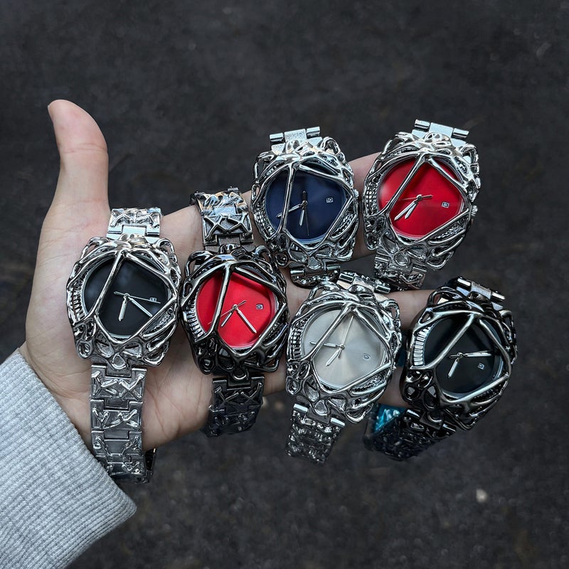 Millennium Y2K Men's Spider Web Alabaster Fashion Waterproof Quartz Watch - Image 5