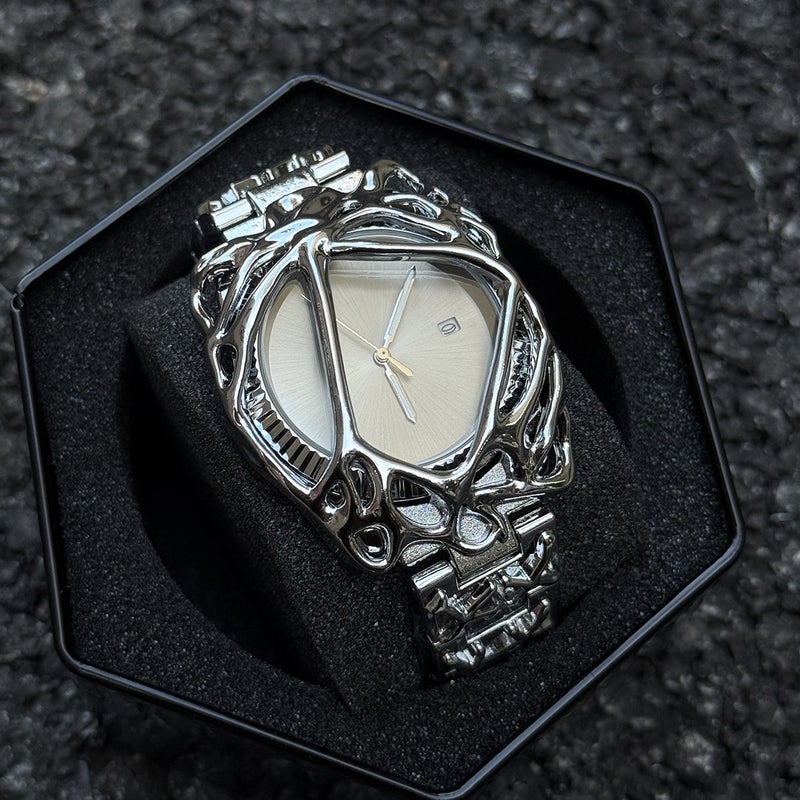 Millennium Y2K Men's Spider Web Alabaster Fashion Waterproof Quartz Watch - Image 1