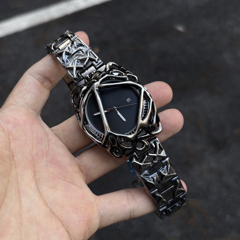 Millennium Y2K Men's Spider Web Alabaster Fashion Waterproof Quartz Watch - Image 3