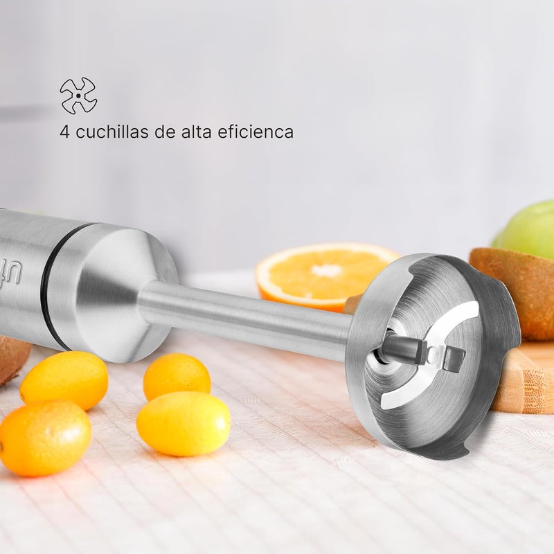 Ufesa Galaxy Hand Blender, Power 1500 W, Variable Speed Control + Turbo, 4 Stainless Steel Blades, Ergonomic and Splash-free Design, Measuring Cup, BPA-Free - Image 3