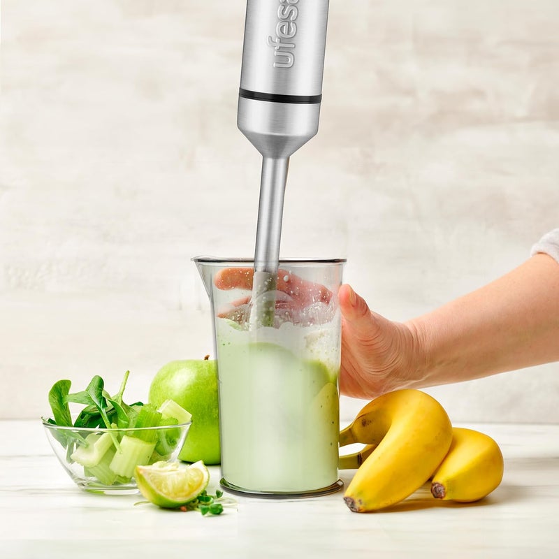 Ufesa Galaxy Hand Blender, Power 1500 W, Variable Speed Control + Turbo, 4 Stainless Steel Blades, Ergonomic and Splash-free Design, Measuring Cup, BPA-Free - Image 4