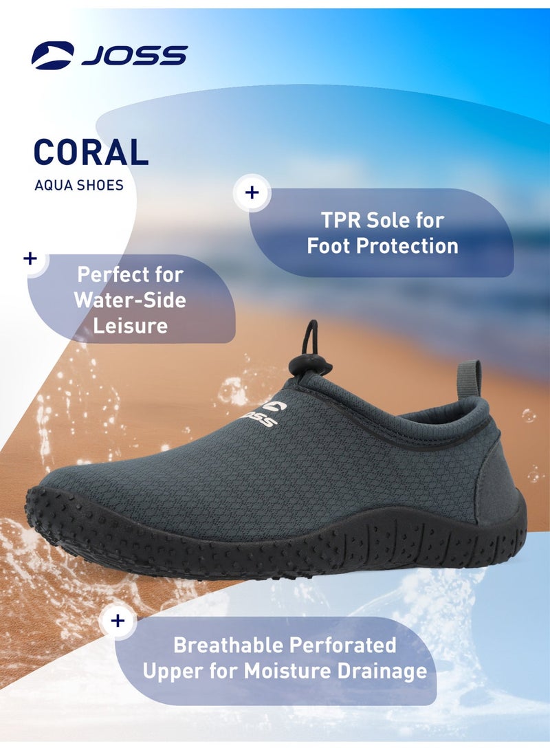 Joss Coral Walking Slippers Grey – Comfortable Beach Footwear with Durable TPR Sole, Soft EVA Insole, and Adjustable Fit for Safe and Enjoyable Walks - Image 2