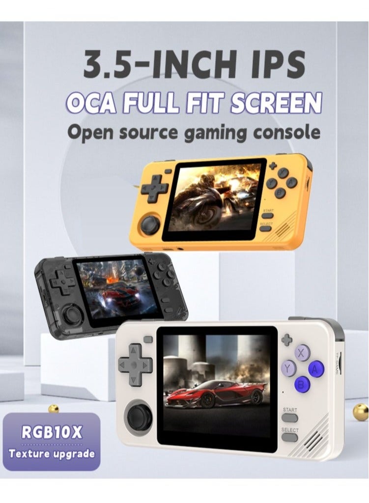POWKIDDY RGB10X Handheld Game Console 3.5 Inch IPS OCA full lamination Screen Retro Video Game Console Open Source Linux Game Player Support WiFi Bluetooth 10000+ Games Portable PSP(128G White) - Image 3