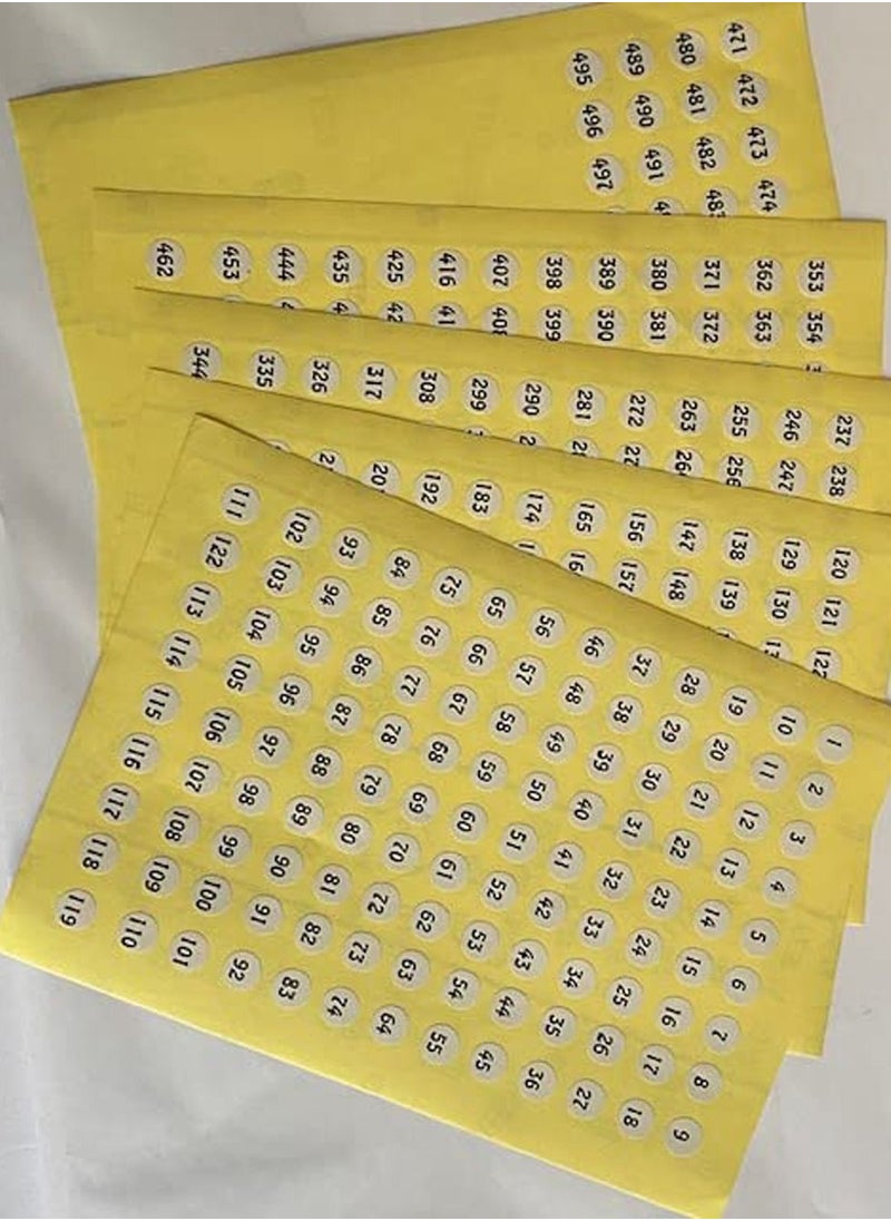 Sticker serial numbers from 1 to 500, a strong sticky sticker, size 1 cm, for numbering devices, files, and papers. Manufacturing UptoDate Egypt  - Image 4