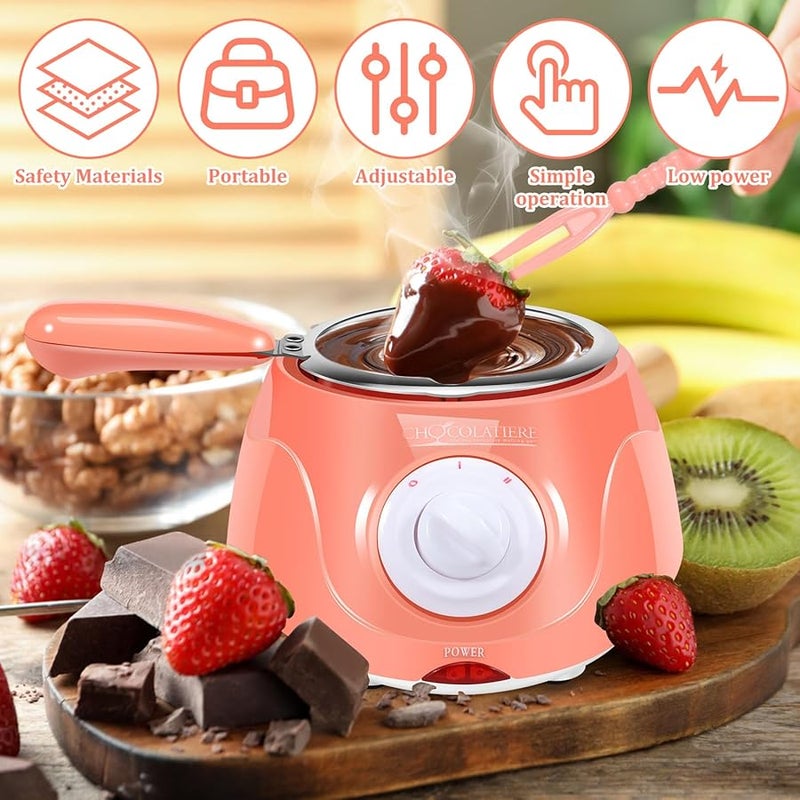 Electric Chocolate Melter Pot 250ml 2 Speed Adjustable Temperature Tempering Machine Cheese Warmer - Image 5