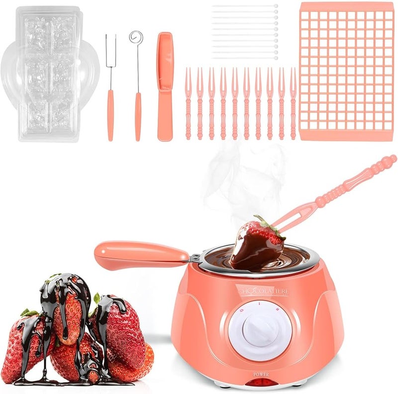 Electric Chocolate Melter Pot 250ml 2 Speed Adjustable Temperature Tempering Machine Cheese Warmer - Image 1