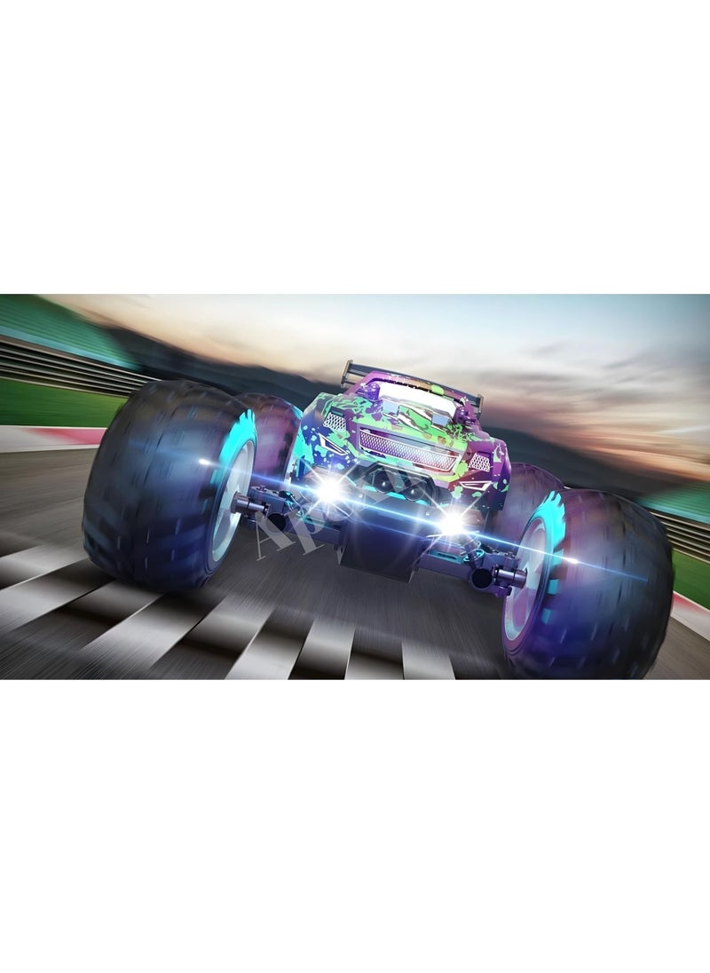 Apexma - 2.4ghz Remote Control LED Light 1:18 Scale Rechargeable Speeding Off-Road Vehicle - Toy Bigfoot Jeep - Full Function Lighted Off-Road Car - Image 1