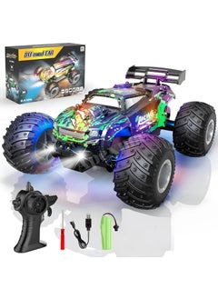 Apexma 2.4ghz Remote Control LED Light 1:18 Scale Rechargeable Speeding Off-Road Vehicle - Toy Bigfoot Jeep - Full Function Lighted Off-Road Car  - Image 1