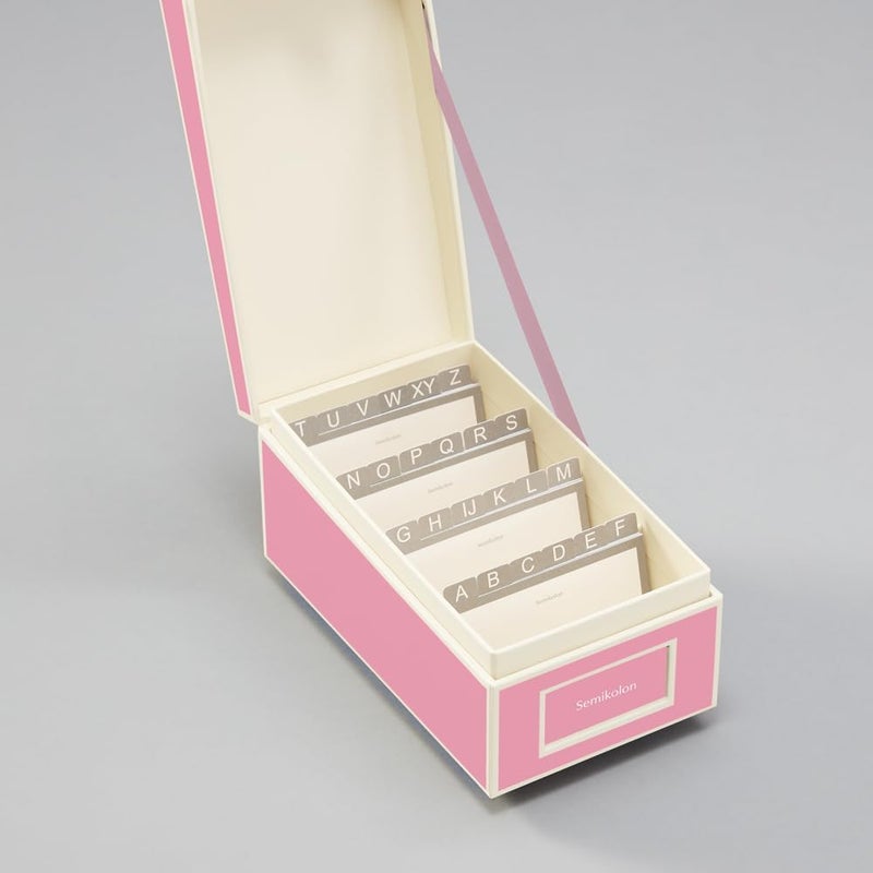 Semikolon - Business Card Box with Alphabetical Tabs, Flamingo - Image 2