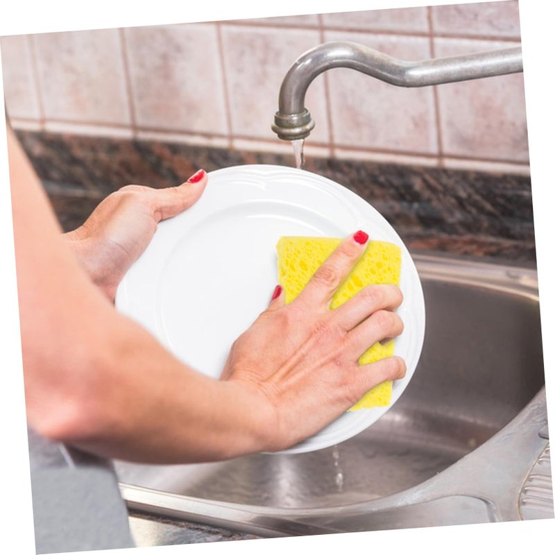 10 Pack Reusable Kitchen Sponge Scrubber Pads Non Scratch Cellulose Material For Wok And Dish Washing Durable Efficient Cleaning - Image 4