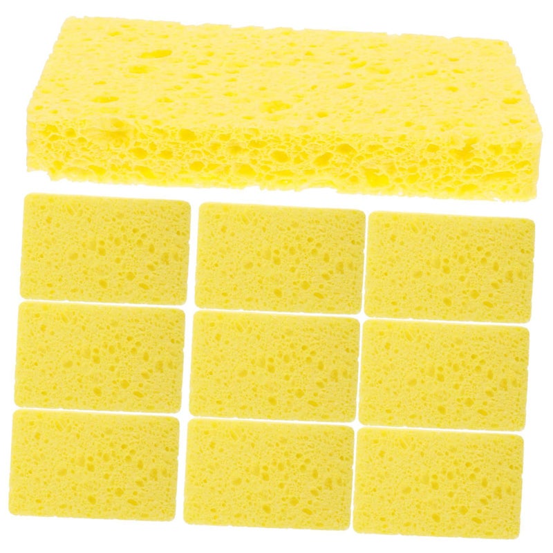 10 Pack Reusable Kitchen Sponge Scrubber Pads Non Scratch Cellulose Material For Wok And Dish Washing Durable Efficient Cleaning - Image 2