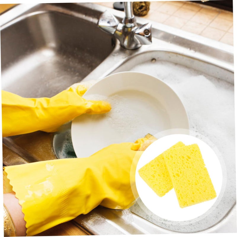 10 Pack Reusable Kitchen Sponge Scrubber Pads Non Scratch Cellulose Material For Wok And Dish Washing Durable Efficient Cleaning - Image 5