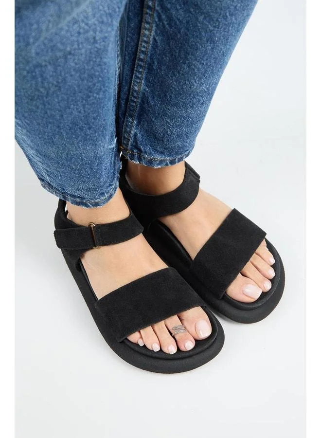 Manijero  Bronx Women's Genuine Leather Strap strap Black Sandal for Women | Best Price UAE