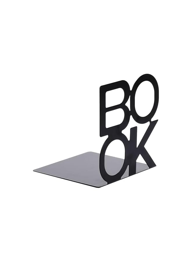 The Bros Book Stand Clip, Reusable Bookshelf Organiser, Metal Book End Bracket, Black - Image 3