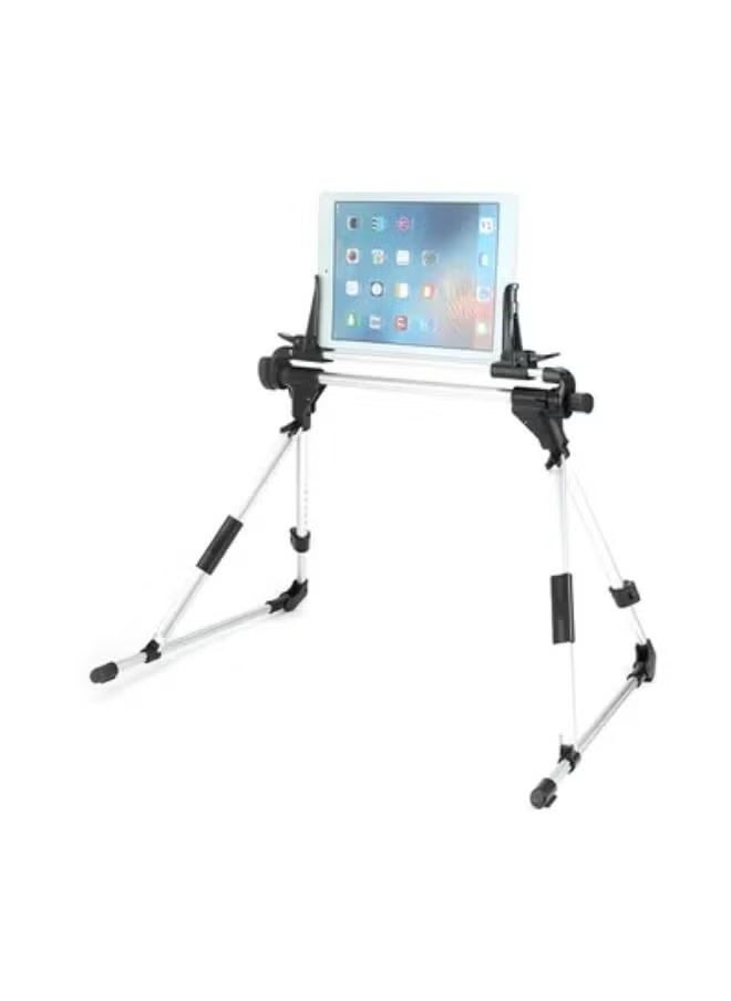 شوبي حامل تابلت للسرير ، حامل تابلت قابل للتعديل وقابل للطي مناسب لجهاز iPad iPhone المحمول اللوحي Kindle فضي / أسود 